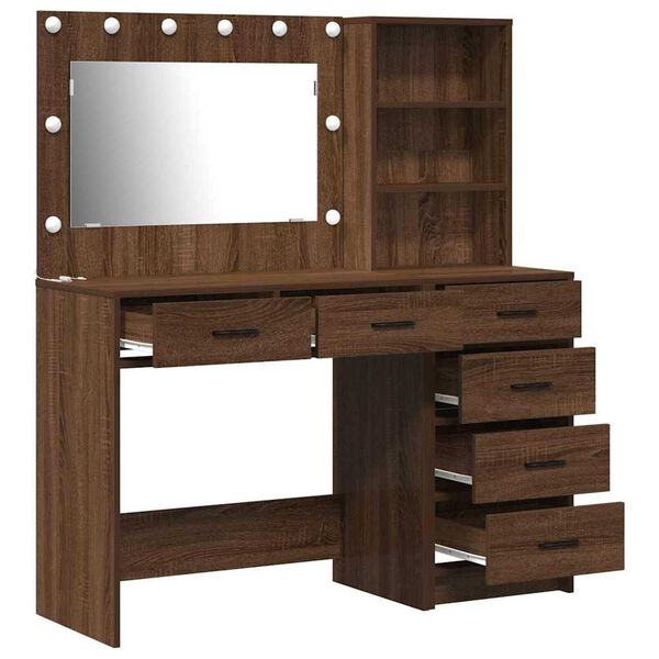 vidaXL Dressing Table Brown 78.5 x 41 x 135 cm Engineered wood