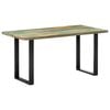 vidaXL Dining Table Multicolor Solid reclaimed wood, powder-coated steel