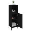 vidaXL Bathroom Cabinet Black Engineered wood, Metal Standard