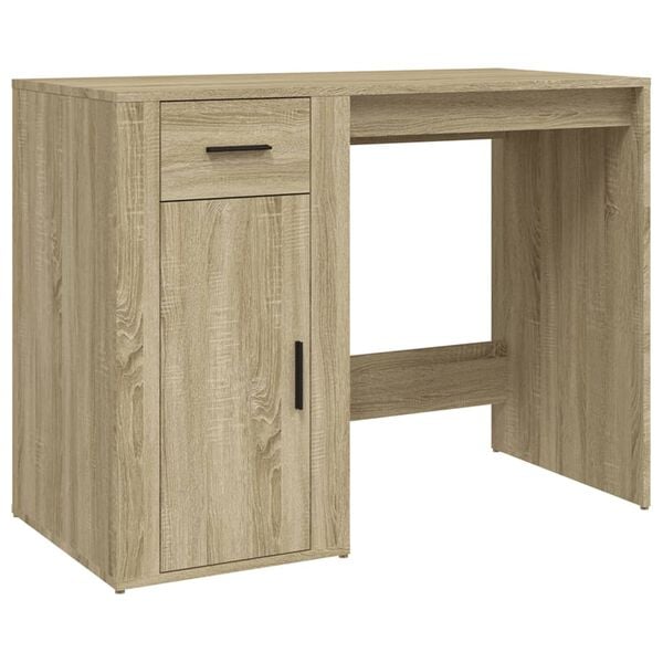 vidaXL Desk Sonoma Oak Engineered Wood 39.4 x 19.3 x 29.5 in