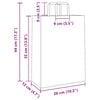 vidaXL Paper Bags 250 pcs with Handles Black 26x12x35 cm