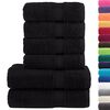 vidaXL Towel Set Black 100% ring-spun cotton