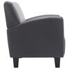 vidaXL Chair Grey Faux leather Medium Ergonomic Armchair Rectangular