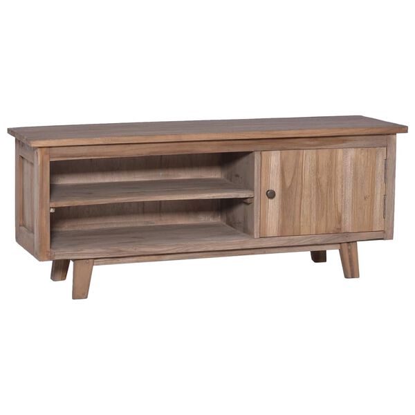 vidaXL TV Stand 39.4"x11.8"x15.7" Solid Wood Teak