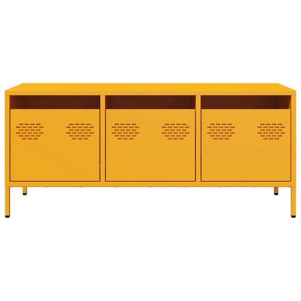 vidaXL TV Cabinet Mustard Yellow Cold-rolled Steel Medium TV Cabinet