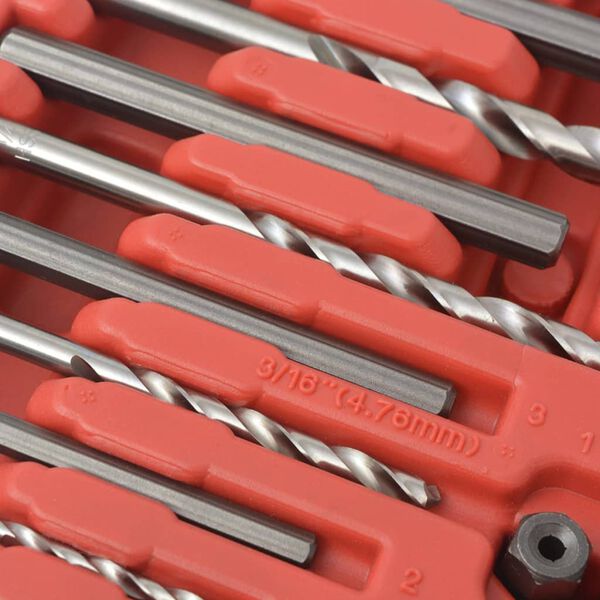 vidaXL 9.8" Piece Bolt Extractor Set Steel