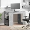 vidaXL Desk Concrete Grey Engineered wood Medium Desk Rectangular