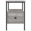vidaXL Bedside Cabinet Set of 2 Grey Sonoma Engineered wood, iron Medium