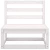 vidaXL Garden Lounge Set White Solid pinewood Large Modular