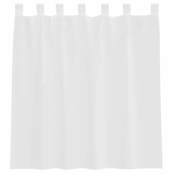 vidaXL Voile Curtains with Loops 2 pcs White 55.1x55.1"