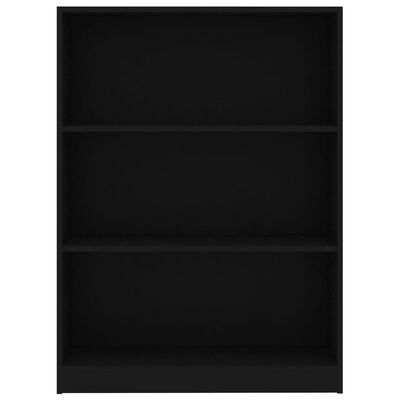 vidaXL Bookshelf Black 31.5"x9.4"x42.5" Chipboard