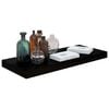 vidaXL Wall Shelf Glossy black Honeycomb MDF, metal Medium Gloss Finish