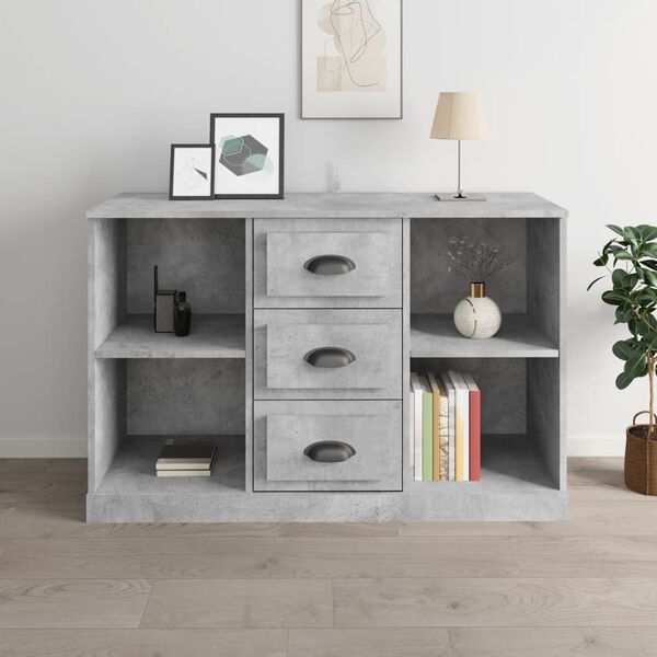 vidaXL Sideboard Concrete Grey Engineered Wood Medium Sideboard