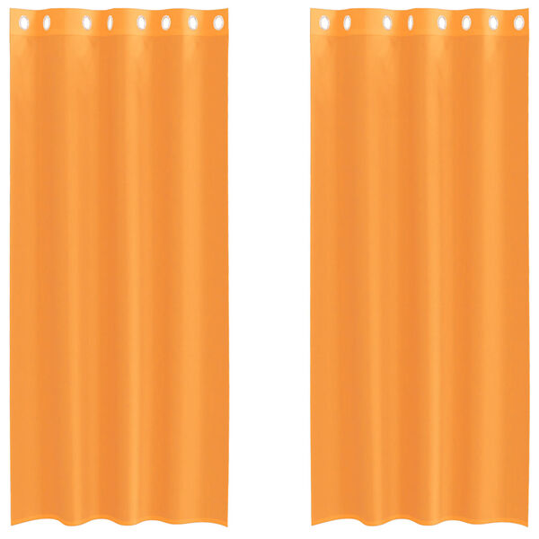 vidaXL Voile Curtains with Grommets 2 pcs Orange 55.1x96.5"