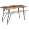 vidaXL Dining Table Multicolor Solid reclaimed wood, steel Medium