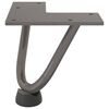 vidaXL Hairpin Table Leg Natural steel Solid powder-coated steel Small
