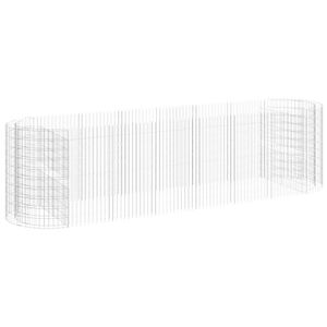 vidaXL Gabion Raised Bed Silver Galvanized iron Extra Large Durable