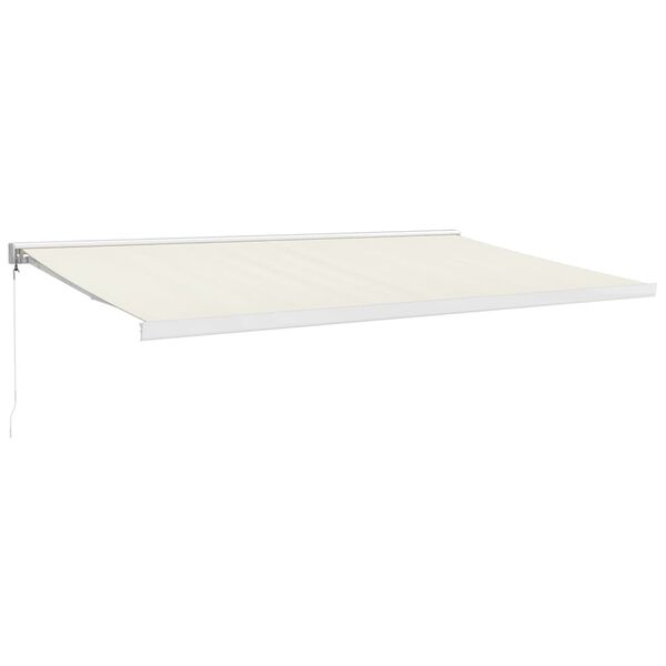 vidaXL Retractable Awning Cream Aluminum Large Retractable