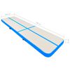 vidaXL Inflatable Gymnastics Mat with Pump 275.6x39.4x5.9" PVC Blue