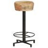 vidaXL Bar Stool Set of 2 Natural Wood and Black