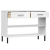 vidaXL Console Cabinet White Solid Pine Wood Medium Console Cabinet
