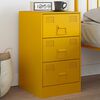 vidaXL Bedside Cabinet Mustard Yellow Cold-rolled Steel Standard