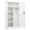 vidaXL Locker Cabinet White Steel Large Locks Locker Cabinet