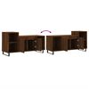 vidaXL TV Cabinet Brown Oak Engineered wood, metal 39.4 x 13.8 x 21.7 in