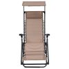 vidaXL Folding Deck Chair Textilene Taupe