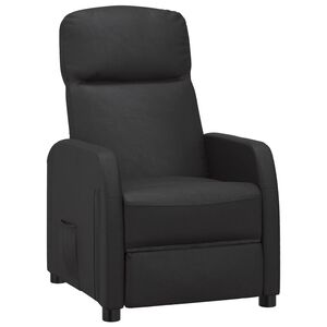 vidaXL Recliner Black Faux leather, plywood, iron Standard