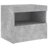 vidaXL Bedside Cabinet Set of 2 Concrete grey Engineered wood Medium