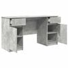 vidaXL Desk with Drawer Concrete grey 140 x 49 x 76 cm Engineered wood