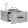 vidaXL Wall-mounted Bedside Cabinet Set of 2 Concrete grey Engineered wood