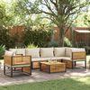 vidaXL Garden Sofa Set Cream White