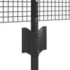vidaXL Fence with Post Grey 1.64 x 32.81 ft Steel