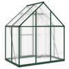 vidaXL Greenhouse Green and Transparent Aluminum, Polycarbonate Large
