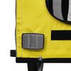 vidaXL Pet Bike Trailer Yellow and Grey Oxford Fabric, Iron, PVC Medium