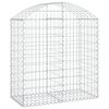 vidaXL Gabion Basket Silver Galvanized Iron Medium Decorative Inlays