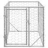 vidaXL Outdoor Dog Kennel Galvanized Steel 6.6 x 3.3 x 3.3 ft Durable