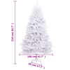 vidaXL Artificial Hinged Christmas Tree White PVC, metal Tall Foldable