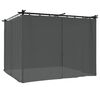 vidaXL Gazebo with Curtains Anthracite 9.8'x9.8' Steel