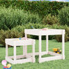 vidaXL Sand Table White Solid pinewood Small to Medium Collapsible