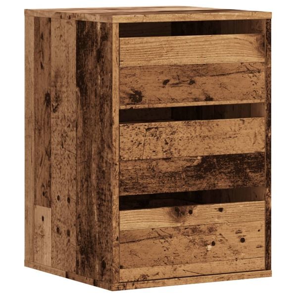 vidaXL Chest Of Drawers Old wood Engineered wood Medium Chest Of Drawers