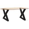 vidaXL Coffee Table Leg Black Powder-coated steel Medium Adjustable Feet
