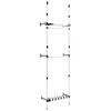vidaXL Telescoping Wardrobe System Silver and Black Aluminum and Plastic