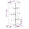 vidaXL Room Divider Bookcase Old wood Engineered wood Medium