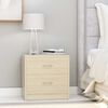 vidaXL Bedside Cabinet Sonoma Oak Engineered Wood Bedside Cabinet