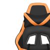 vidaXL Gaming Chair Black and Orange Faux leather, metal, plywood