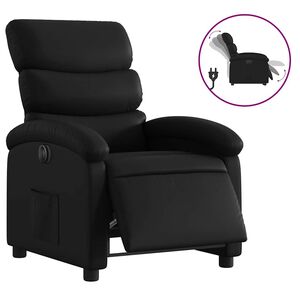 vidaXL Electric Recliner Chair Black Faux leather, Metal, Plywood Standard