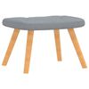 vidaXL Relaxing Chair With Stool Light Grey